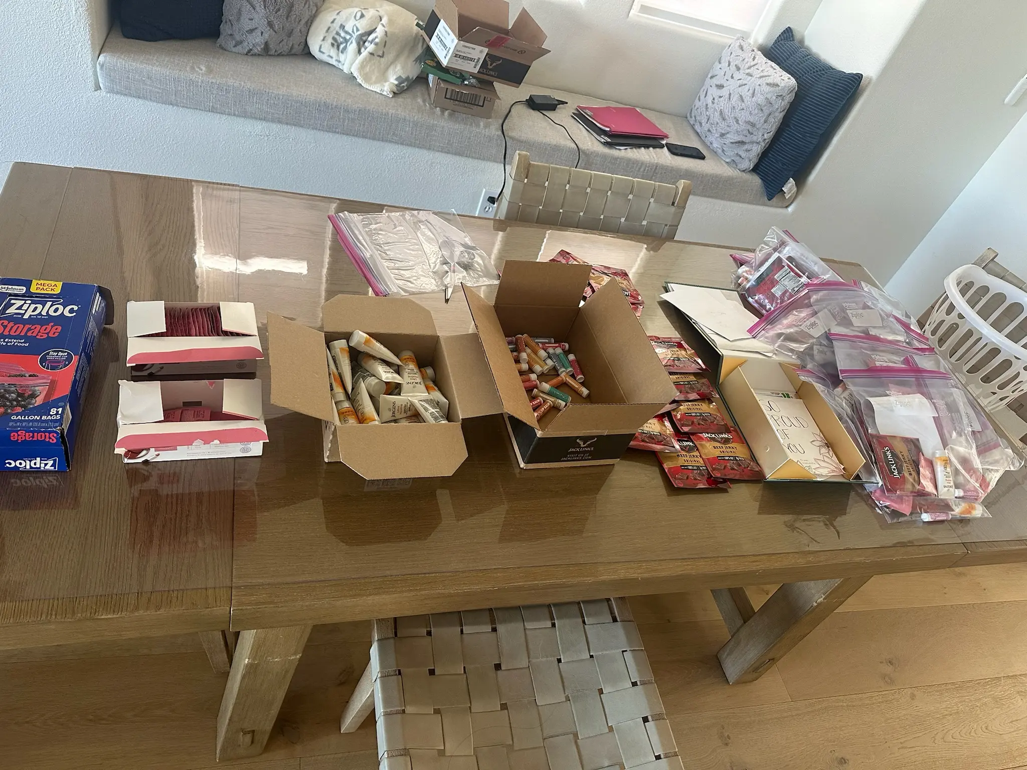 kit supplies laid out