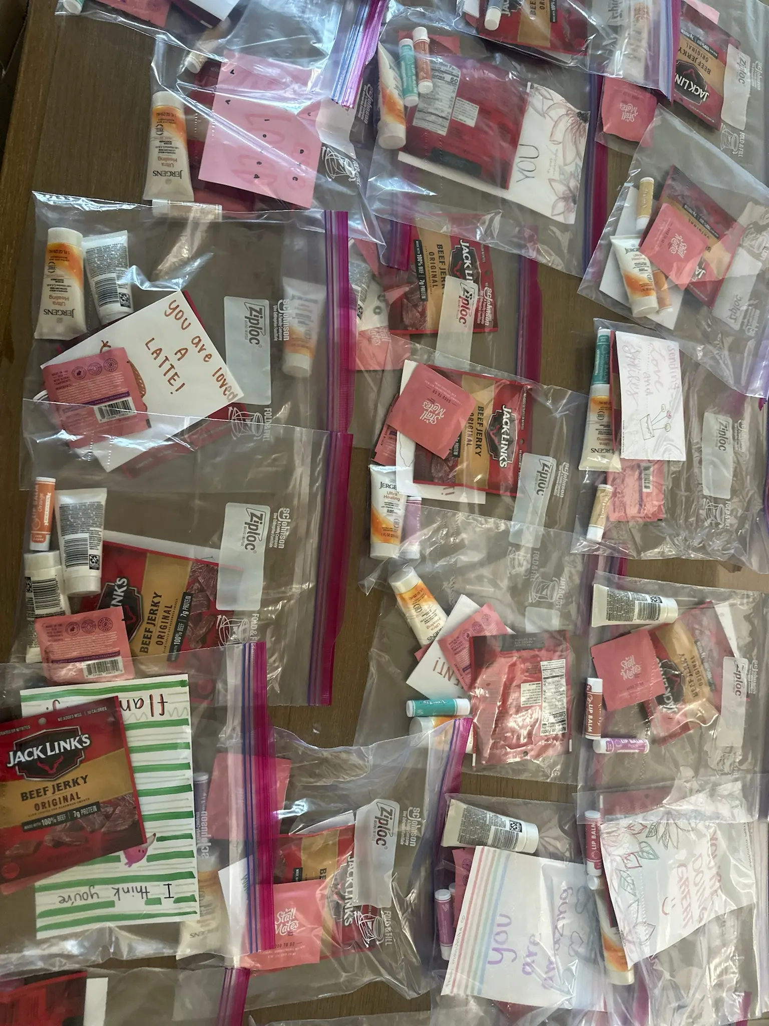 hygiene kits packed